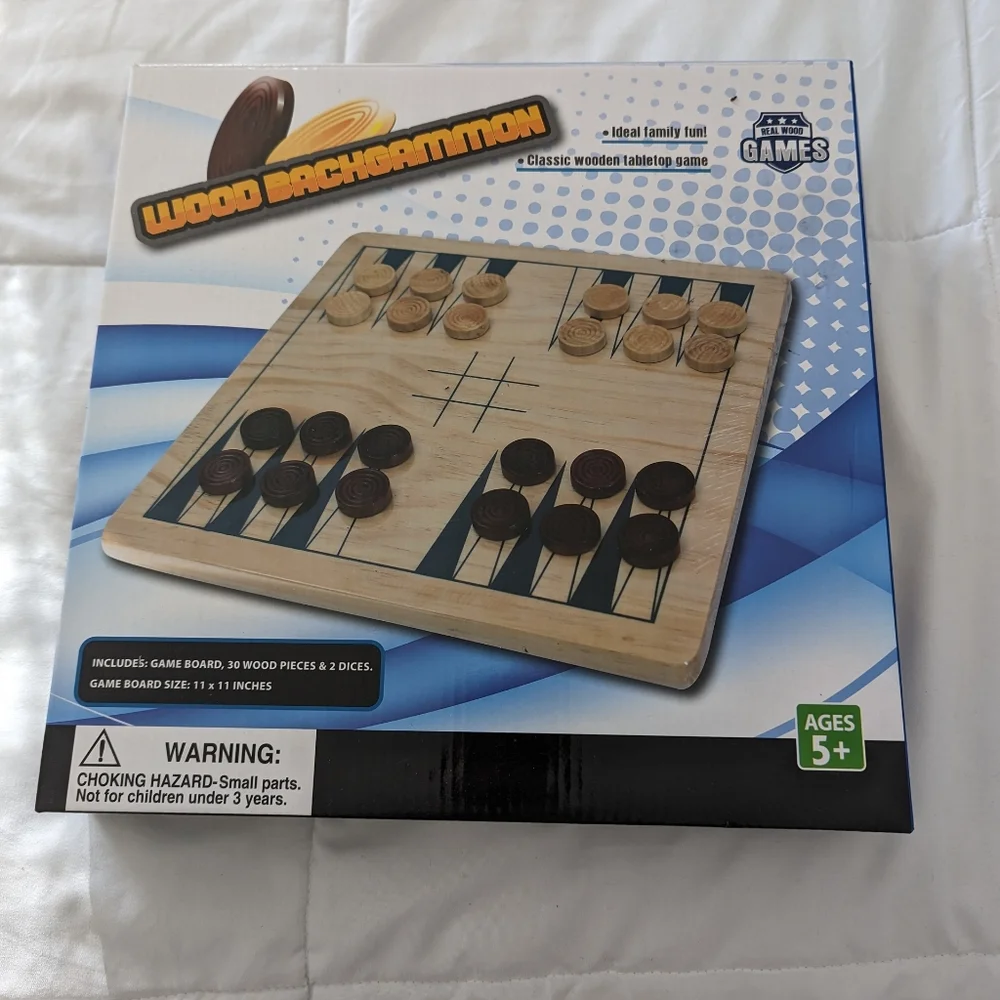 New Entertainment Board Game Backgammon A Classic Hand Crafted Solid Wood Set